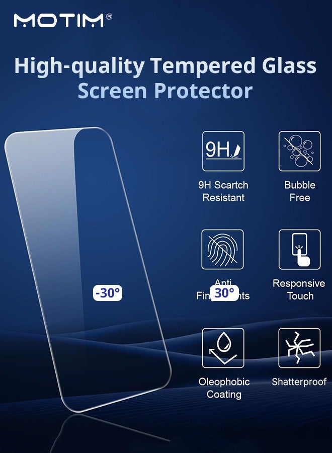 Motim 3 Pack iPhone 16 Pro Max Screen Protector with Install Tool, HD Clear Tempered Glass Film, Anti-Drop, Anti-scratch, Anti-Fingerprint, Bubble Free Full Coverage, Easy Installation - Image 2