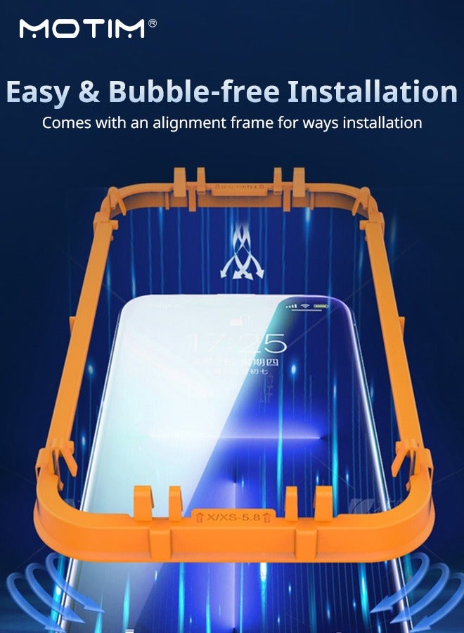 Motim 3 Pack iPhone 16 Pro Max Screen Protector with Install Tool, HD Clear Tempered Glass Film, Anti-Drop, Anti-scratch, Anti-Fingerprint, Bubble Free Full Coverage, Easy Installation - Image 3