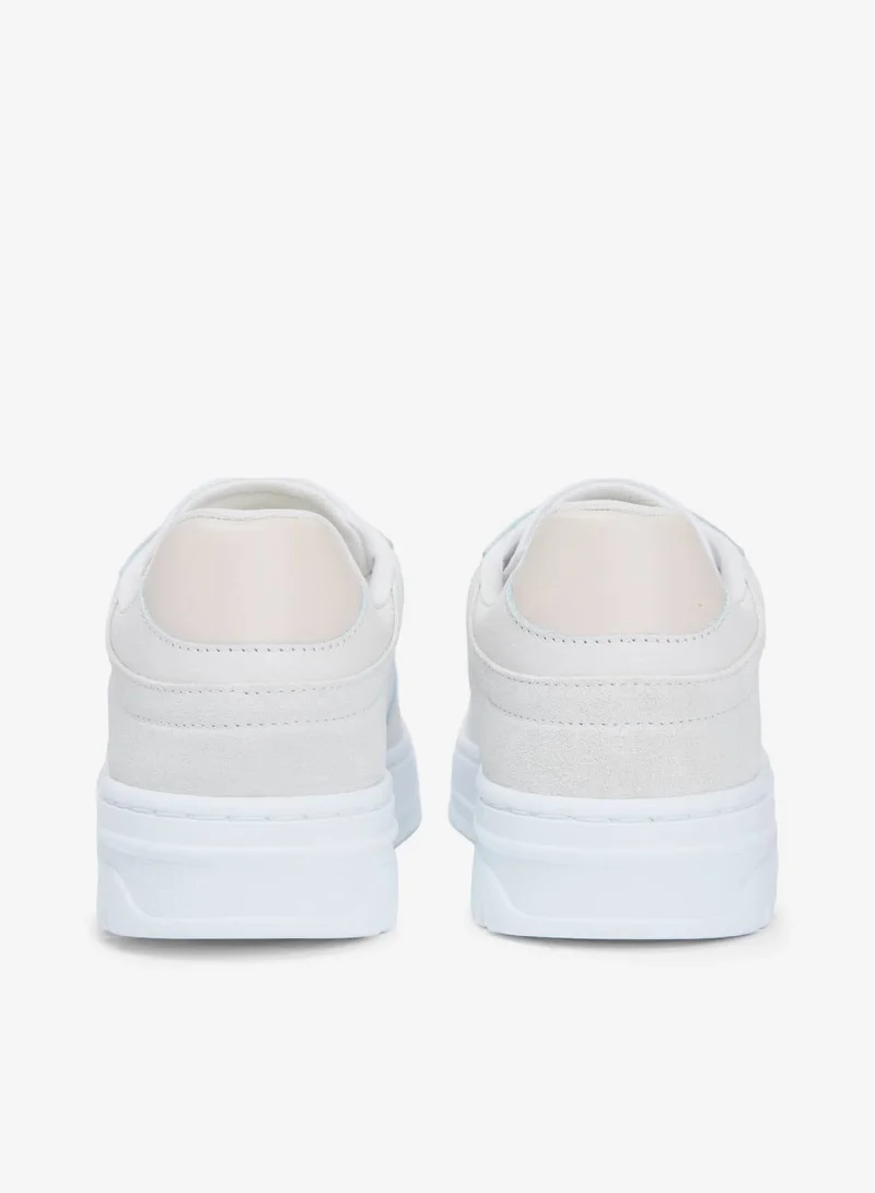 Tommy Hilfiger  Leather Mixed Texture Cupsole Trainers for Women | Best Price UAE