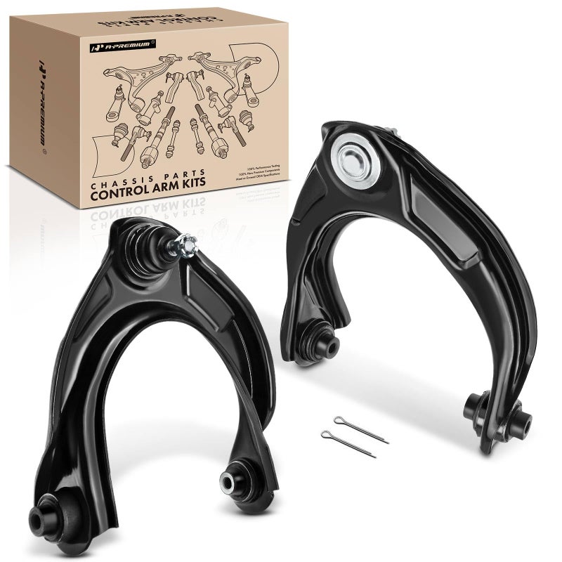 A-Premium 2 x Front Upper Control Arm, with Ball Joint and Bushing, Compatible with Honda Accord 2008-2012, Acura TSX 2009-2014, TL 2009-2014, Replace # 51520TA0A03, 51510TA0A03 - Image 1