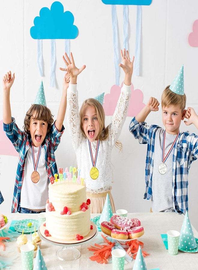 مجموعة ميداليات وجوائز، 18 قطعة مجموعة ميداليات وجوائز بلاستيكية جوائز صغيرة ميداليات صغيرة ميداليات الفائزين كؤوس الجوائز للرياضة والمسابقات والحفلات - Image 5