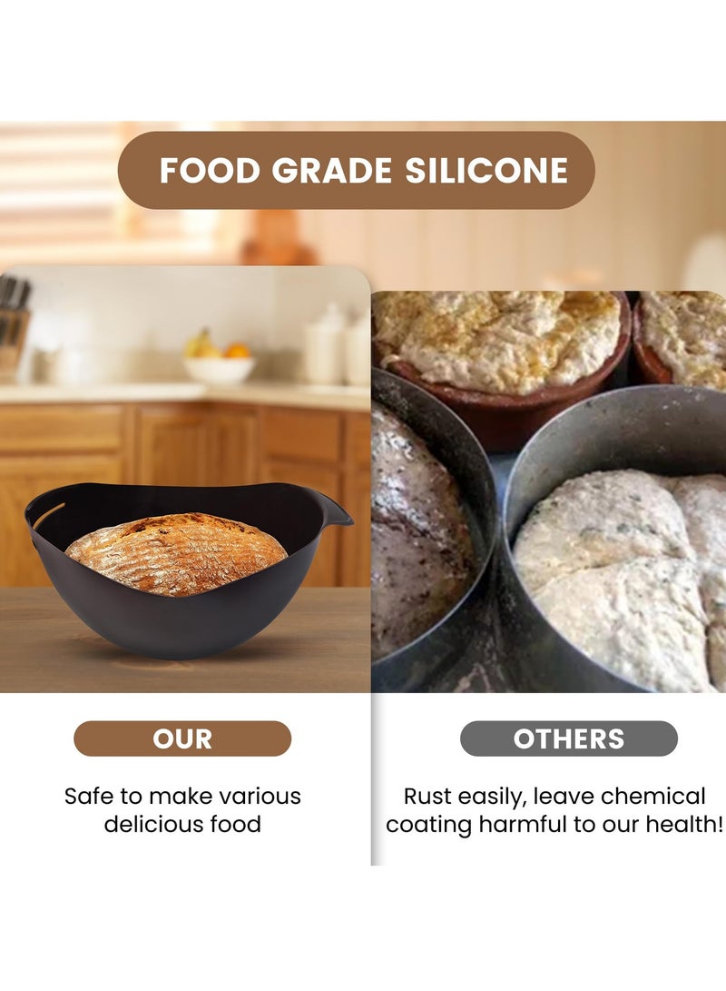 SYOSI Silicone Bread Bowl, Silicone Bread Mold Bread Maker Non-Stick Loaf Pan for Oven Baking Bread - Image 5