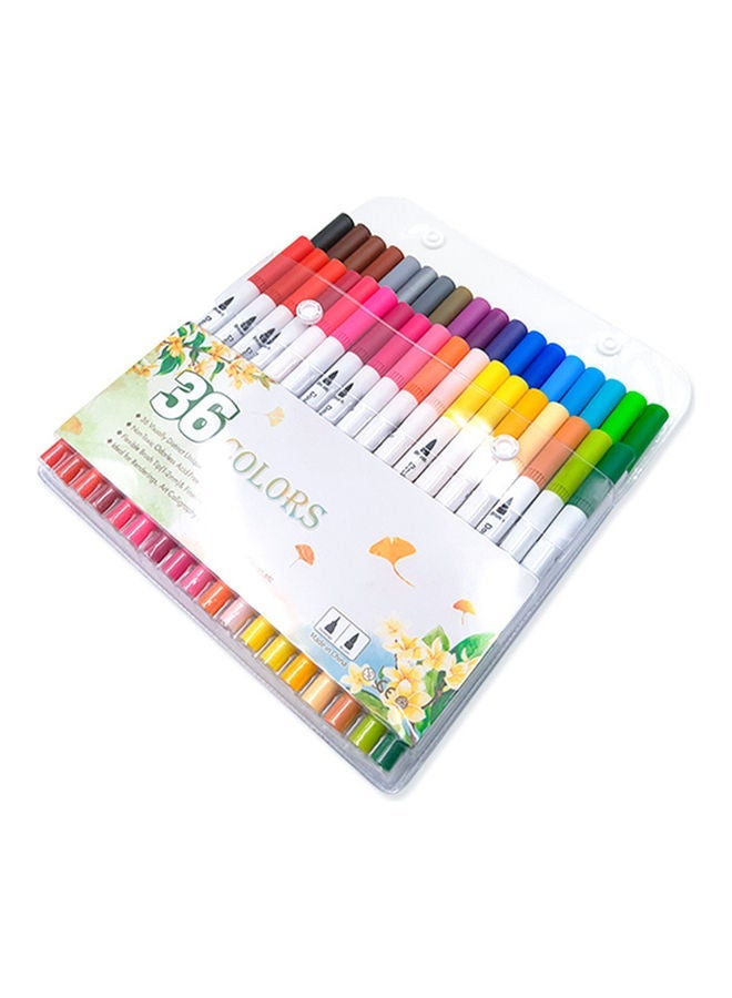 NIBEMINENT 36-Piece Double Tipped Coloured Markers pens set Multicolor - Image 1