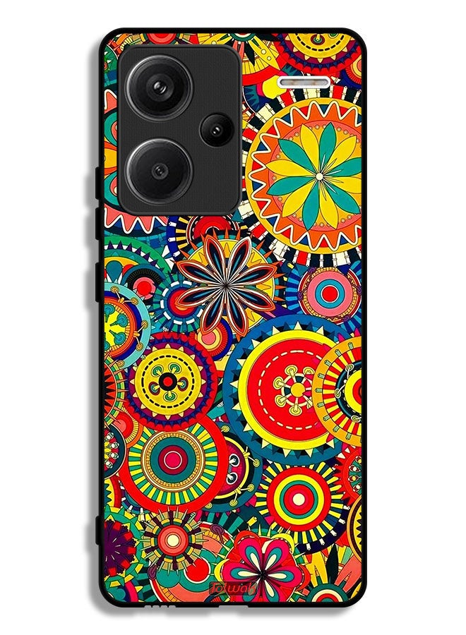 Tolwak Xiaomi Redmi Note 13 Pro Plus Protective Case Cover Colorful Mandala Pattern - Image 1