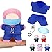 Velmitten 17cm Doll Clothes Doctor Nurse Scrubs Outfit Set for 17cm Dolls with Mini Mask Stethoscope Cute Nurse Uniform with Accessories Gift for DIY Dressup Lovers CollectorsBlue - Image 3