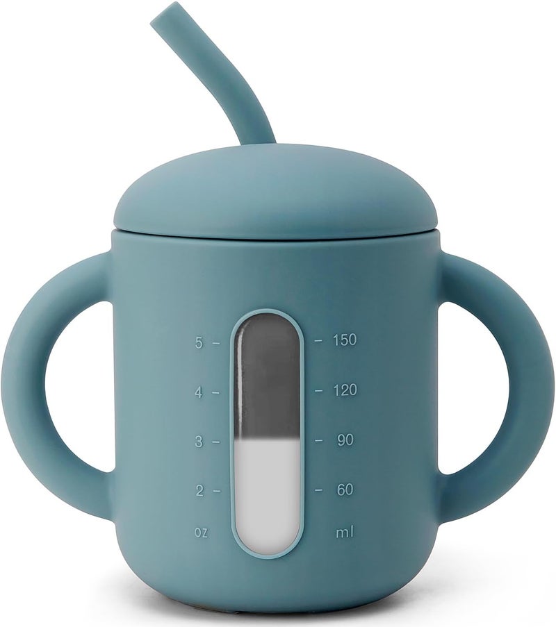 SAMiGO Silicone Baby Straw Cup - Ocean Color - Image 1