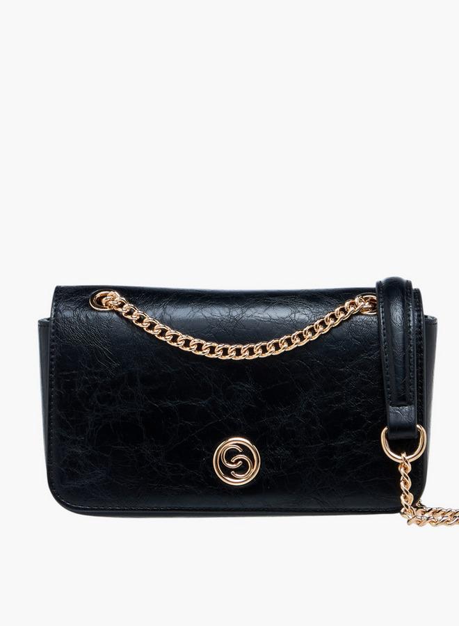 سيليست حقيبة كروس بودي بنقوش مع حزام سلسلة - Image 1