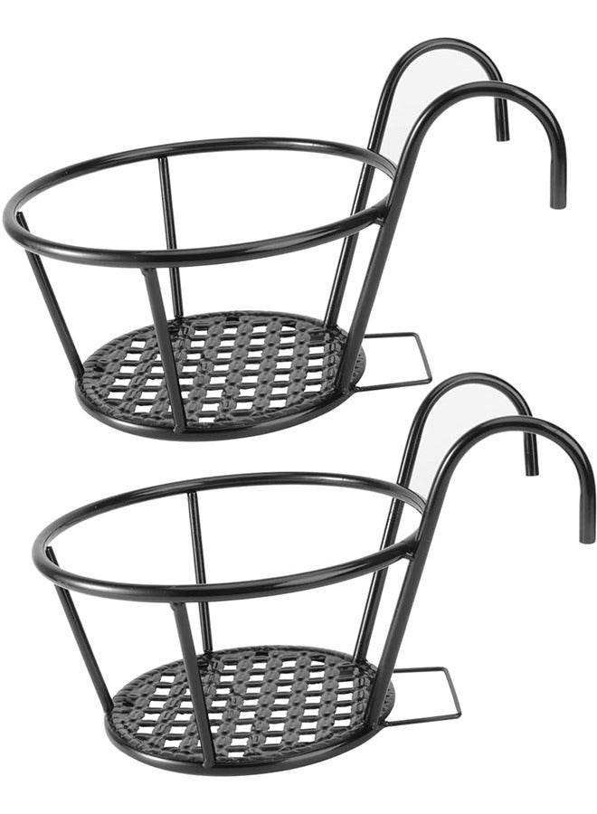 Generic Hanging Baskets  Flower Pot Holder, Hanging Planter, Plant Stand, Over The Rail Basket for Indoor Outdoor  - Image 1