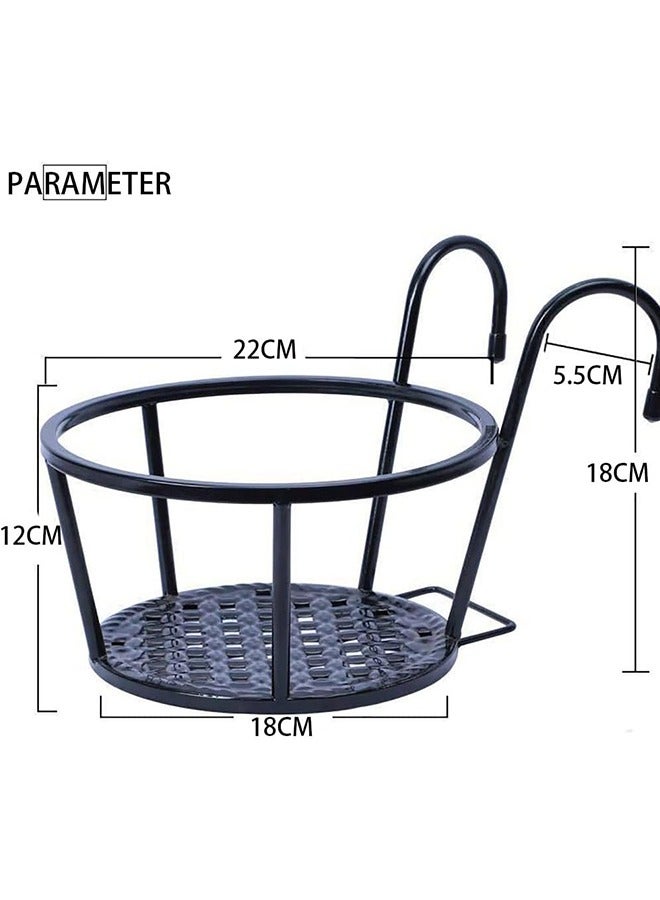 Generic Hanging Baskets  Flower Pot Holder, Hanging Planter, Plant Stand, Over The Rail Basket for Indoor Outdoor  - Image 3