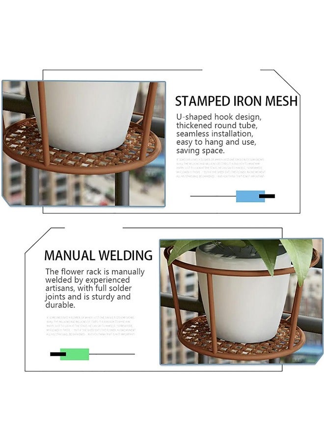 Generic Hanging Baskets  Flower Pot Holder, Hanging Planter, Plant Stand, Over The Rail Basket for Indoor Outdoor  - Image 5
