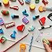 Kaemi 32 Pcs Music Erasers Desk Pets for Kids Classroom Prizes Fun Cool 3D Puzzle Erasers Bulk Mini Cute Pencil Eraser Pals Toys for Party Favors Treasure Box Goodie Bag Stuffers - Image 4
