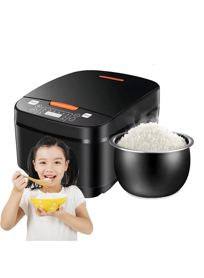 5L Smart Rice Cooker & Multicooker - 24H Delay Timer with Auto Keep Warm, Non-Stick Inner Pot + Steaming Tray for Soup/Grain/Steam, Compact Design for Home & Office - Image 1