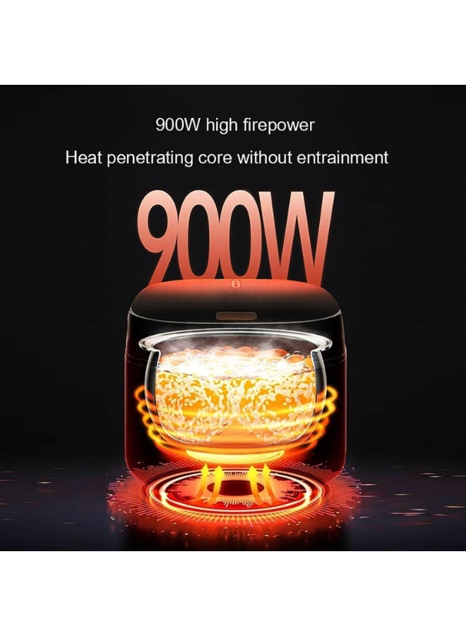 5L Smart Rice Cooker & Multicooker - 24H Delay Timer with Auto Keep Warm, Non-Stick Inner Pot + Steaming Tray for Soup/Grain/Steam, Compact Design for Home & Office - Image 2