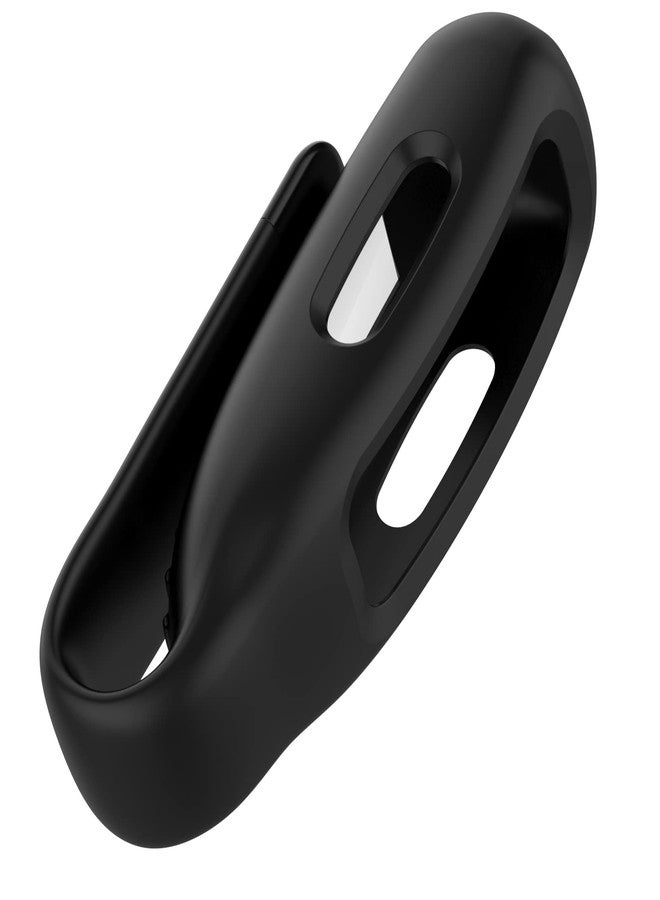 LOKEKE Compatible with Fitbit Inspire 3 Protective Case Cover - Silicone Protective Case Cover with Steel Clip Compatible with Fitbit Inspire 3/2 / Ace 3(Silicone Black) - Image 2