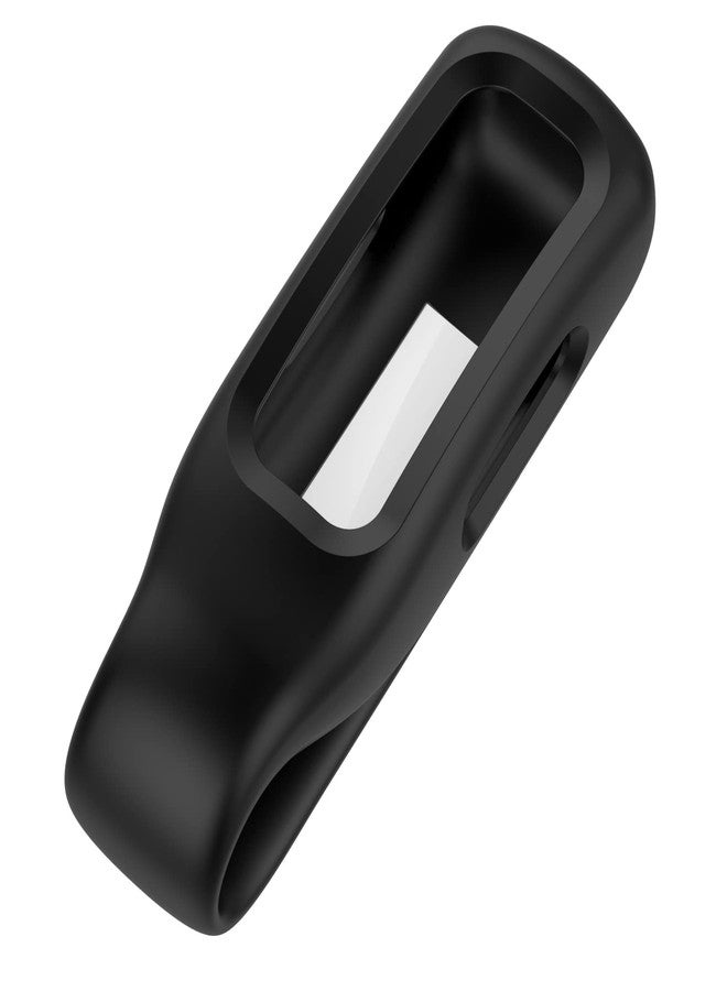 LOKEKE Compatible with Fitbit Inspire 3 Protective Case Cover - Silicone Protective Case Cover with Steel Clip Compatible with Fitbit Inspire 3/2 / Ace 3(Silicone Black) - Image 1