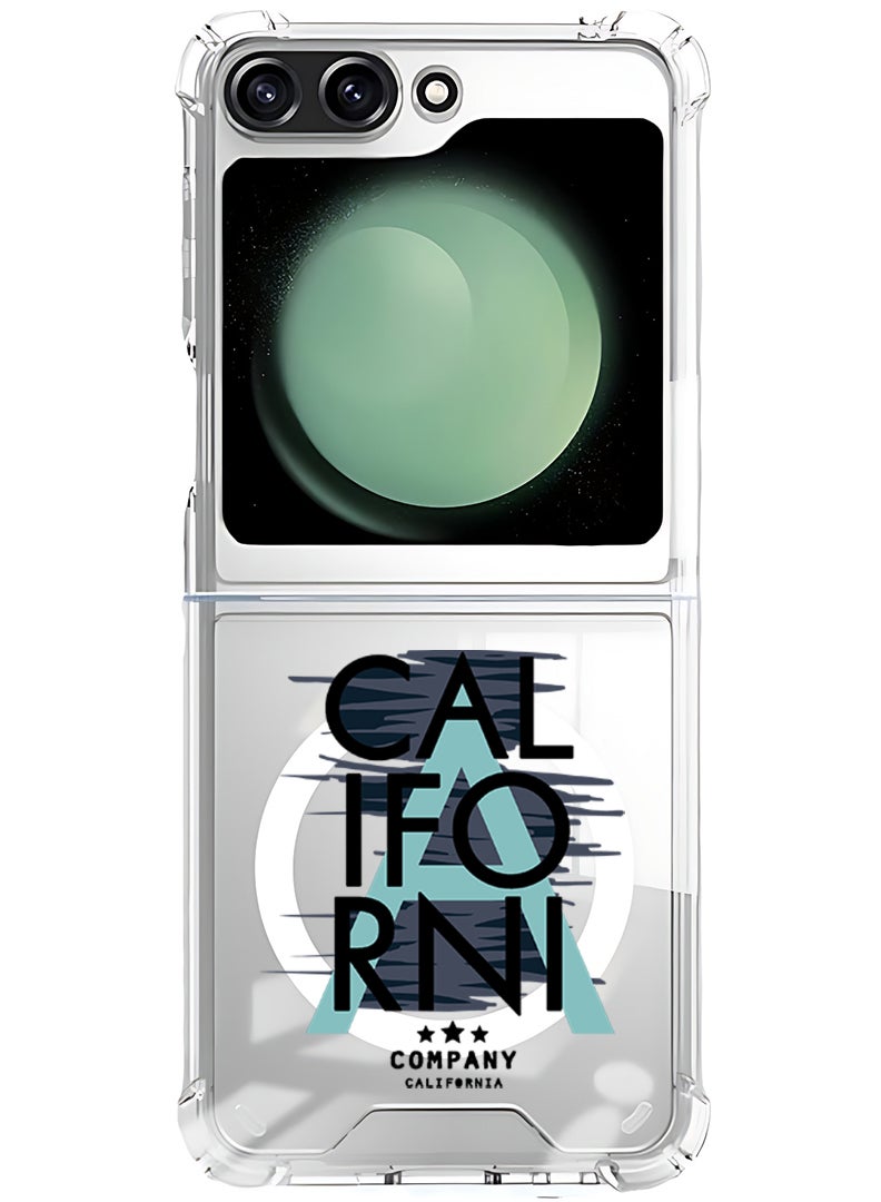 Theodor Magnetic Case for Samsung Galaxy Z Flip 6 Compatible with MagSafe Wireless Charging, Shockproof Phone Bumper Cover California Black - Image 1