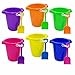4E's Novelty 4Es Novelty 6 Pack 75 Beach Buckets and Shovels for Kids Bulk Strong Large Sand Bucket for Toddler Beach Toys for Kids 310 Sandbox Toys - Image 3