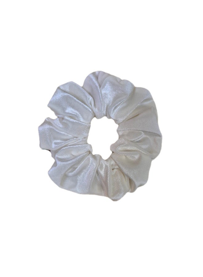 Luxury Velvet Scrunchies Set for Women & Girls – Soft Elastic Hair Ties, White & Red, No Damage Hair Accessories - Image 2