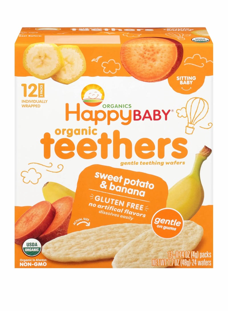 Happy Family Organics Baby Food Contains Banana Sweet Potato Pack Non GMO Gulten Free 48g