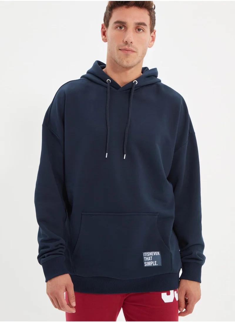 trendyol Oversize Essential Hooded Sweatshirt