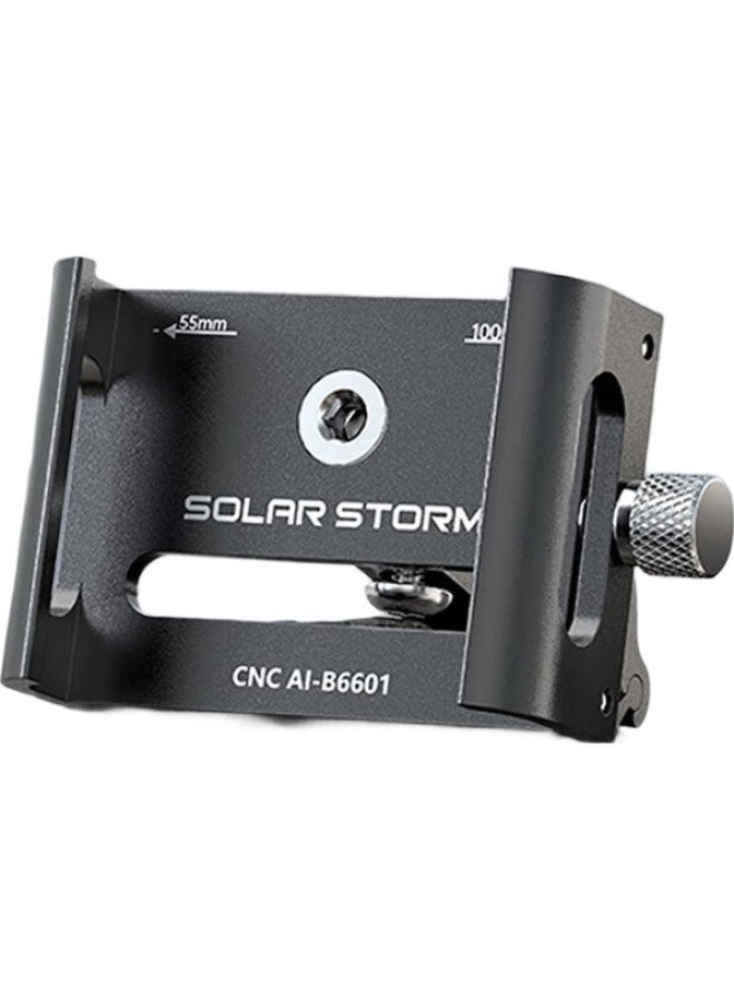 SolarStorm Bicycle Phone Holder, Passenger Car Phone Mount, Aluminum Alloy Electric Bike Balance Bike Riding Delivery Navigation Bracket - Image 2