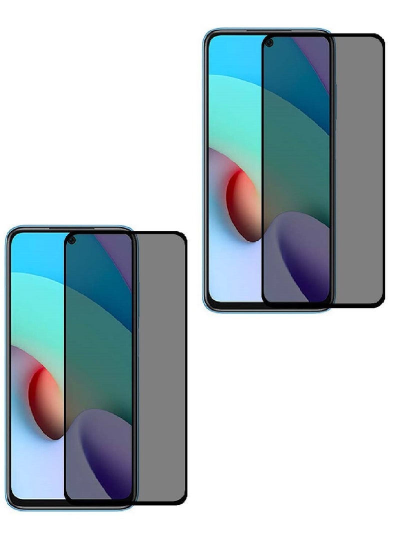 Super 2 Pieces Tempered Glass Screen Protector Anti-Spy Privacy Designed For Xiaomi Redmi Note 11 4G Full Screen Coverage And Bubble Free - Image 1