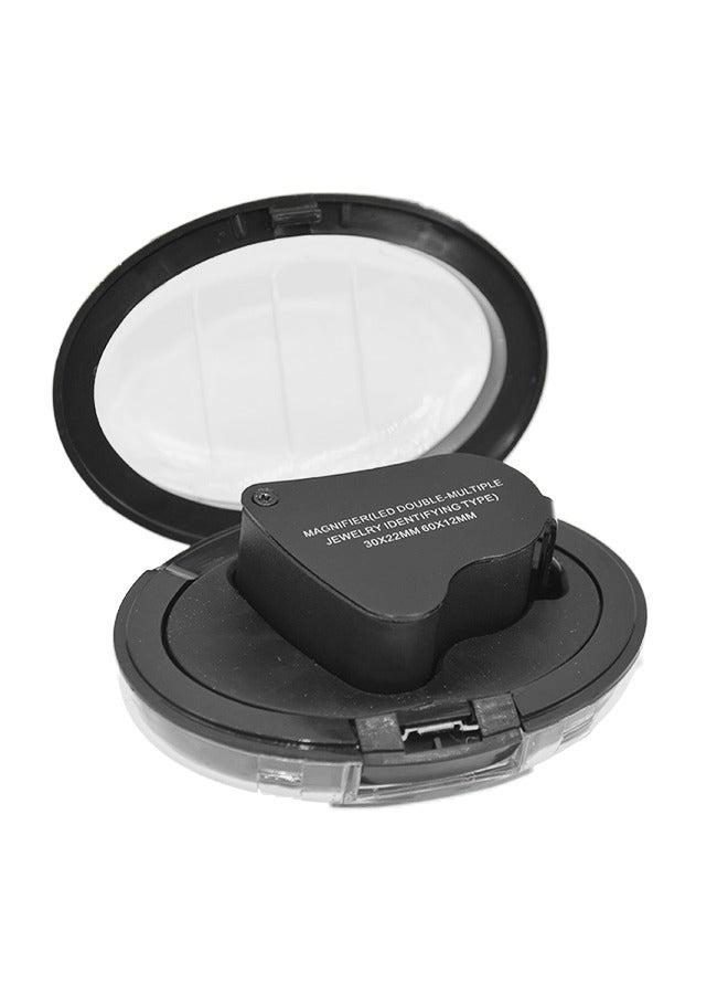 Foldable Jewelers Loupe Magnifier with 30X and 60X Magnification Bright LED Light Ideal for Examining Gems Jewelry Coins Stamps Collectibles and More - Image 3