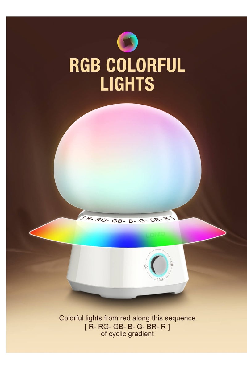 LDNIO ضوء الليل الذكي RGB | مصباح محيطي محمول بسعة 3600mAh مع تحكم باللمس، 4 مستويات سطوع، قابل للشحن عبر USB-C، مقاوم للماء، قاعدة سيليكون غير قابلة للانزلاق - Image 4