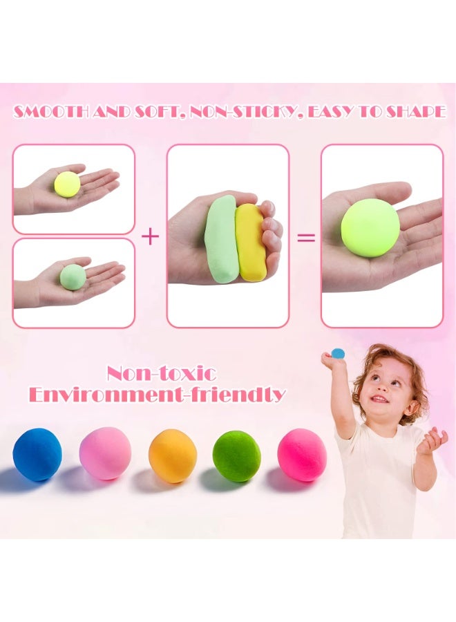 24 Colors Assorted Fluffy Foam Clay Set, Ultra Light Modeling Clay, QMay Magic Clay Artist Studio Toy, No-Toxic Modeling Clay & Dough, Creative Art DIY Crafts, Gift for Kids - Image 2