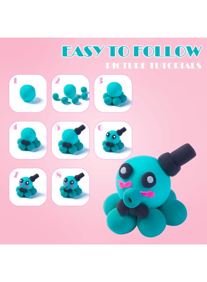 24 Colors Assorted Fluffy Foam Clay Set, Ultra Light Modeling Clay, QMay Magic Clay Artist Studio Toy, No-Toxic Modeling Clay & Dough, Creative Art DIY Crafts, Gift for Kids - Image 4