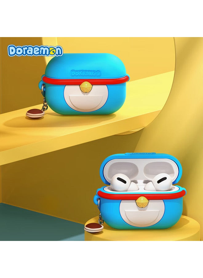 Rock Doraemon Airpods Pro 2/second Generation Earphone Protective Case, Apple Wireless Bluetooth Earphone Cover, Full Protection Silicone Shockproof Dustproof Cartoon Creative Cute Soft Case - Image 4