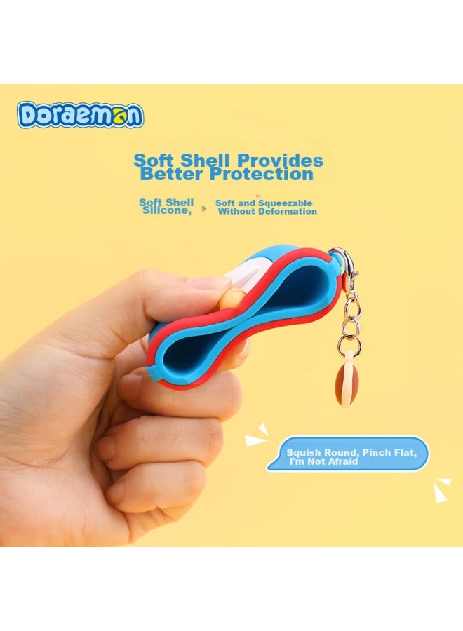 Rock Doraemon Airpods Pro 2/second Generation Earphone Protective Case, Apple Wireless Bluetooth Earphone Cover, Full Protection Silicone Shockproof Dustproof Cartoon Creative Cute Soft Case - Image 2