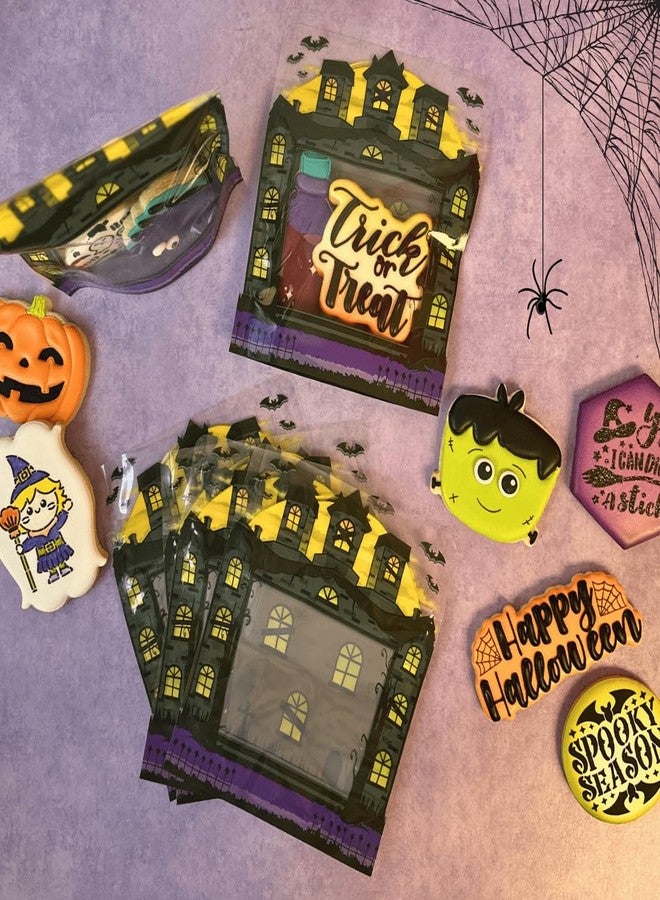 The Cookie Countess Inc The Cookie Countess Haunted House Cookie Bag (10 Count, Orange, Plastic, Zipper Closure, Stand Up, Disposable, Food Safe Plastic, Perfect for Parties & Trick-or-Treating) - Image 5