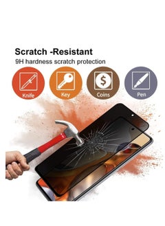 RINCO 2Packs Privacy Screen Protector for Xiaomi Poco F5 Pro, Privacy Tempered Glass, Privacy Screen Film, [Case Friendly] [9H Hardness] [Anti-scratch] Anti-spy Tempered Glass Film for Xiaomi Poco F5 Pro  - Image 4
