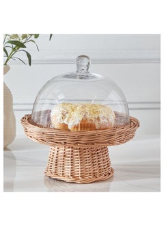 Minimalist 2-Piece Glass Cake Dome Set 27x21.8x27 cm - pzsku/Z37AA848A1ED02233F344Z/45/_/1707758644/a7b69dc7-df87-4cdc-a1ef-3e18e79f6714