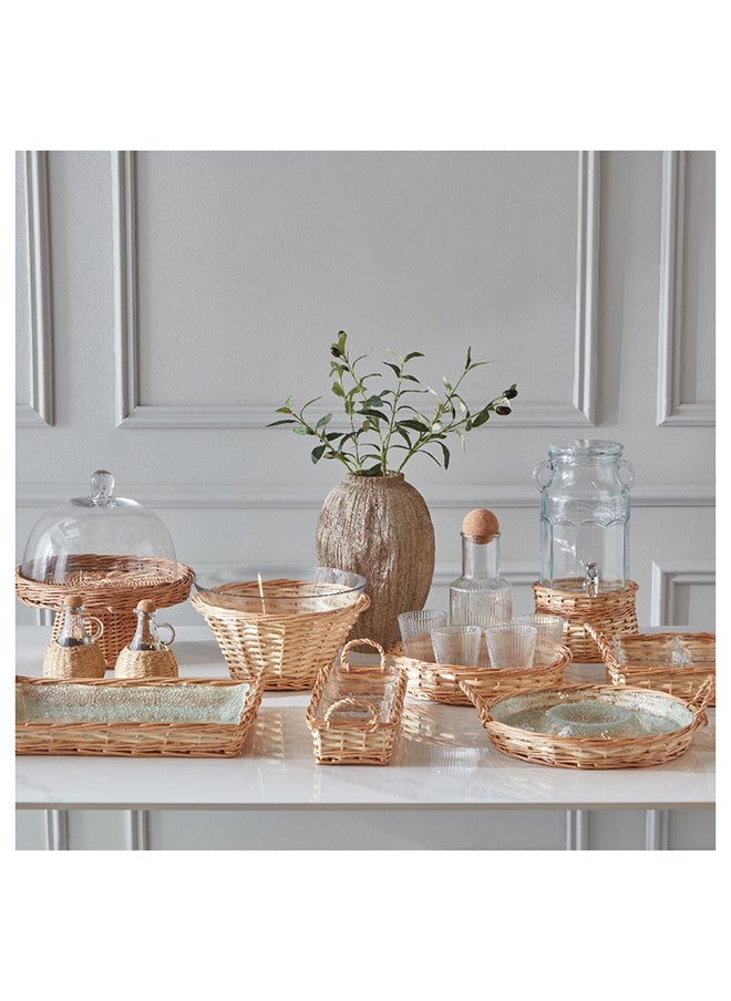 Home Box Minimalist 2-Piece Glass Cake Dome Set 27x21.8x27 cm  - Image 5