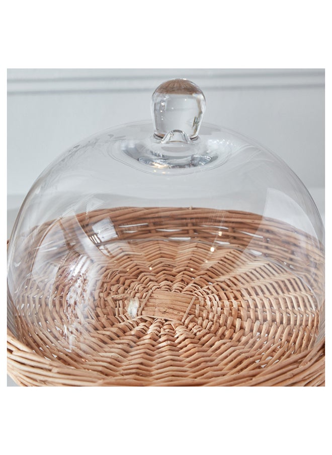 Home Box Minimalist 2-Piece Glass Cake Dome Set 27x21.8x27 cm  - Image 3
