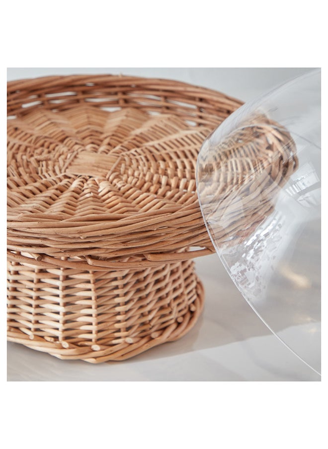 Home Box Minimalist 2-Piece Glass Cake Dome Set 27x21.8x27 cm  - Image 4