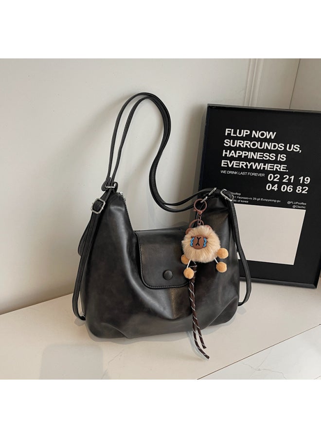 Tote Bag 2024 Women's Bag Large Capacity Crossbody Bag All-match Commuter Backpack Niche Design Shoulder Bag-Color:White - Image 4