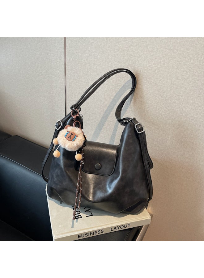 Tote Bag 2024 Women's Bag Large Capacity Crossbody Bag All-match Commuter Backpack Niche Design Shoulder Bag-Color:White - Image 5