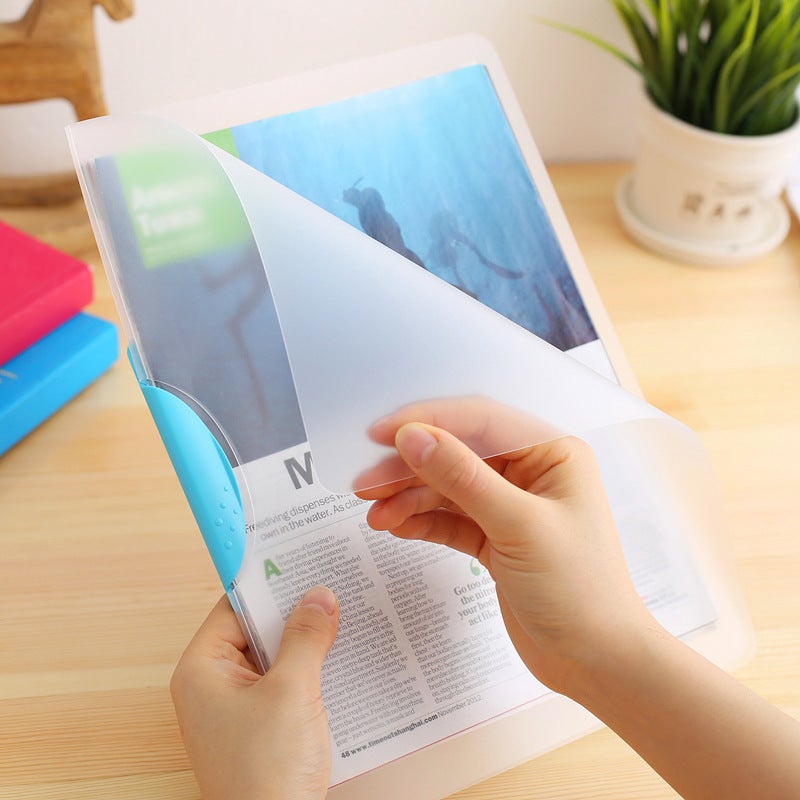 A4 Folder Eq321 Rotating Storage Folder Transparent Report Folder Rod Folder A5 Cover Binding Resume B5 - Image 4