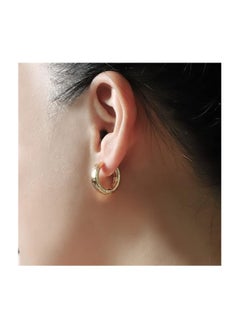 Fayrouz Jewellery Fayrouz Hoop Earrings for Women, 18K Gold Plated Hoop Earrings, Lightweight Hypoallergenic Earrings for Girls  - Image 2
