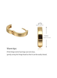 Fayrouz Jewellery Fayrouz Hoop Earrings for Women, 18K Gold Plated Hoop Earrings, Lightweight Hypoallergenic Earrings for Girls  - Image 3