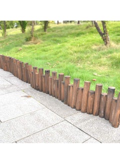 LINGWEI Wooden Garden Border Fence Landsacping Interlocking Outdoor Lawn Beautiful Wooden Border Create a Beautifull and Functional Border for your Garden  - Image 2
