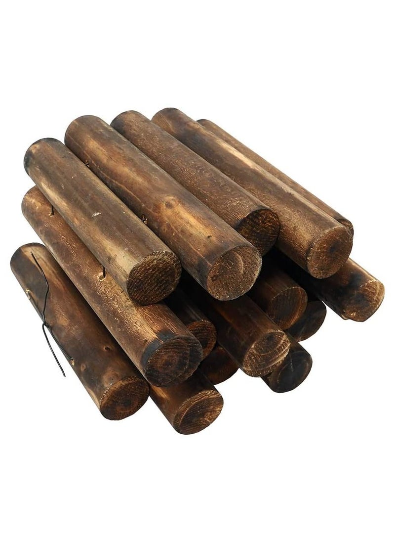 LINGWEI Wooden Garden Border Fence Landsacping Interlocking Outdoor Lawn Beautiful Wooden Border Create a Beautifull and Functional Border for your Garden  - Image 5