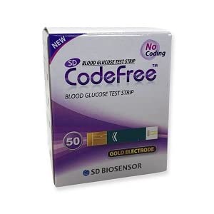 Codefree 3x50 SD Codefree Blood Glucose MonitorMonitoring TestTesting Kit Replacement Strips - Image 2