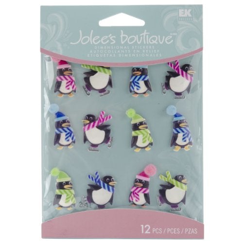EK Success Jolee's Boutique Holiday Penguin Cabochons Dimensional Stickers - Image 1