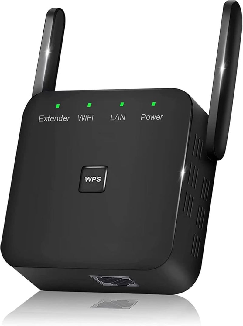 أسرع موسع شبكة wifi في عام 2025، مكرر إشارة wifi، مضخم إشارة wifi، يغطي مساحة تصل إلى 10000 قدم مربع ويدعم 60 جهازًا، مضخم إنترنت، مزود بمنفذ إيثرنت، سهل التركيب. - Image 1