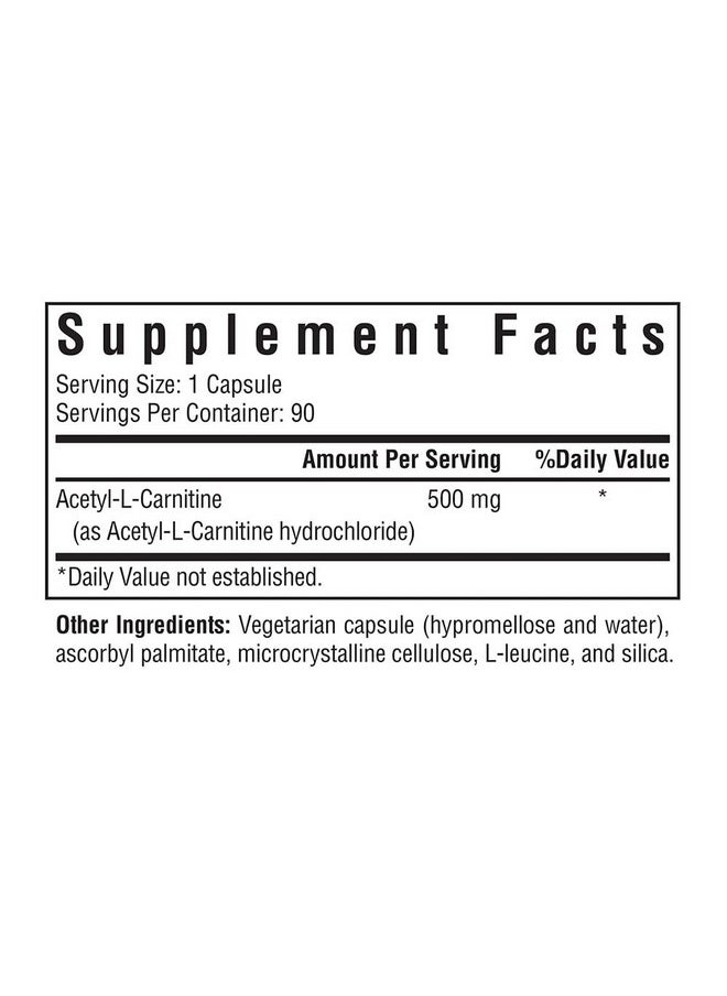 Seeking Health Acetyllcarnitine 500 Mg Supports Energy Healthy Fat Metabolism Brain And Mood Support Vegan And Vegetarian (90 Capsules)*  - Image 3