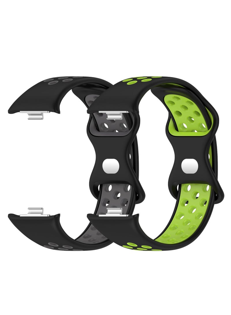 KASTWAVE Straps for Xiaomi Smart Band 8 Pro Sports Strap Breathable Silicone Replacement Bands for Xiaomi Band 8Pro Wristbands Miband 8 Pro (2 Pieces) - Image 3